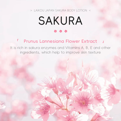 Laikou Cherry Blossom Body Lotion Moisturizing & Repairing  Winter Chapped Skin Care Moisturizing Without Greasiness 200g