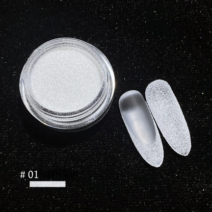 Rhinestone Nail Powder, Includes white and Colorful Laser Water Drill, Mixed Nail Materials, Perfect for Wedding Nails and Salon