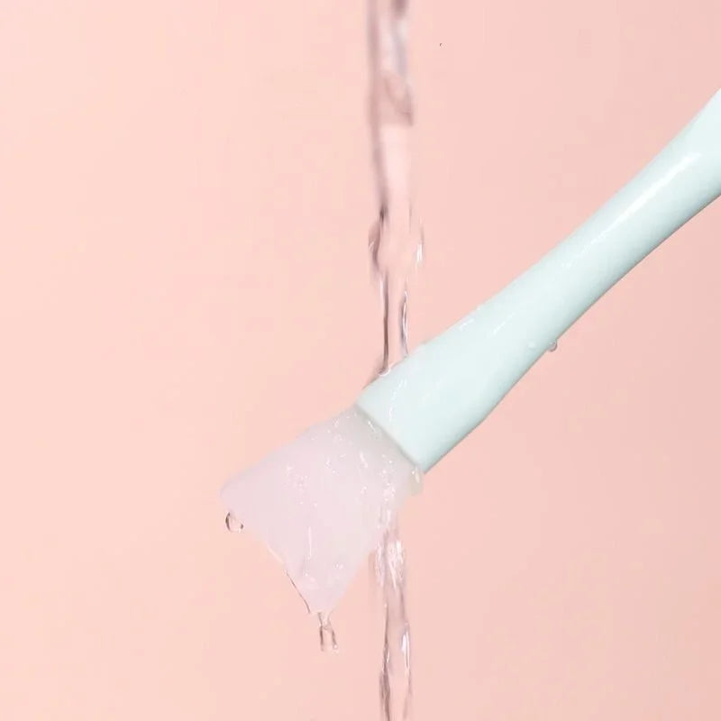 1Pcs Silicone Facial Mask Brush Soft Head with Scraper Integrated Dual-use Mud Film Brush DIY Film Adjusting Beauty Tool Beauty