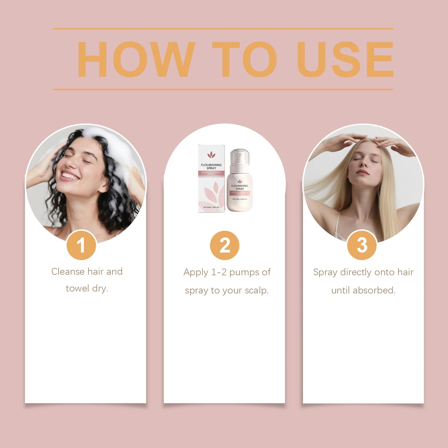 Biota Orientalis Leaf Hair Serum Spray Biotin Strengthen Hair Roots Reduces Dry Frizzy Breakage Hair Smoothing Care Scalp Serum