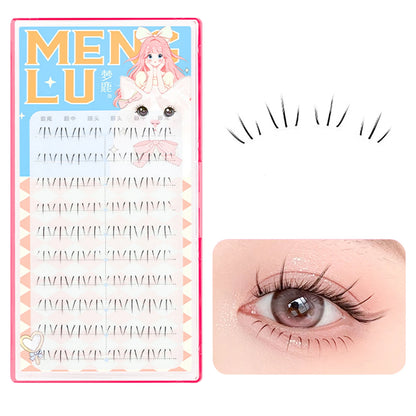 80pcs/set Segmented Lower Eyelashes False Eyelashes Makeup Tools Natural Fake Lower Lashes Women's Cosmetic Supplies