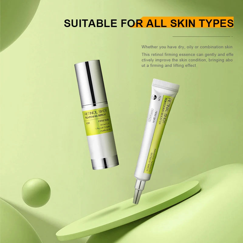 Retinol Shot Eye Cream Anti-aging Eye Serum for Dark Circles Wrinkles Hydrating Essence Firming Treatment Gentle Vitamin C Serum