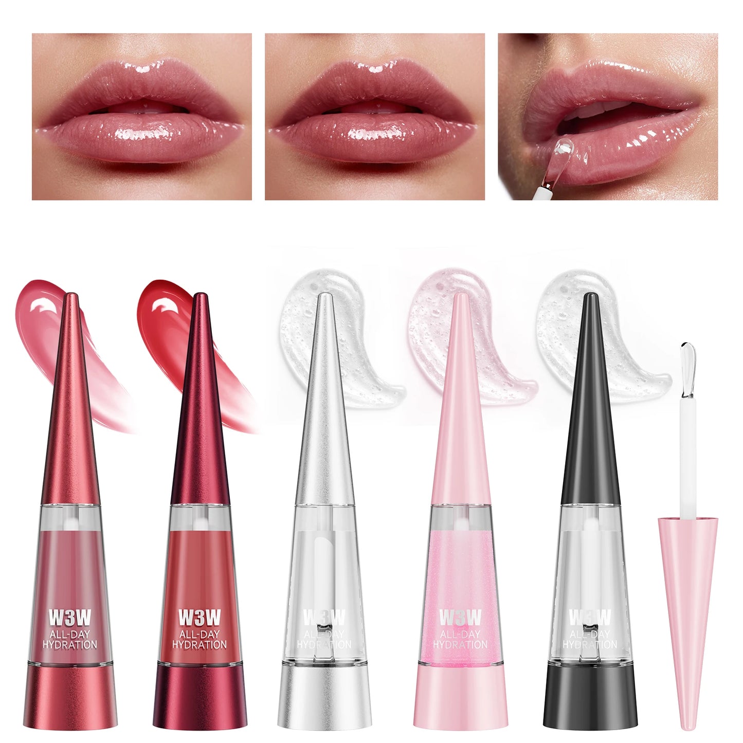 Lip Plumper, Moisturizing, Transparent, Lip Gloss, Stocking Stuffers, Fragrance-free, Korean Cosmetics