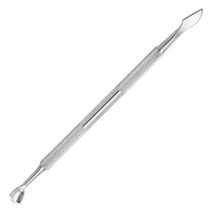 Nail Double-ended Use Stainless Steel Circle Beveled Head Cuticle Pusher Remover Professional Manicure Sticks File Nail Art Tool