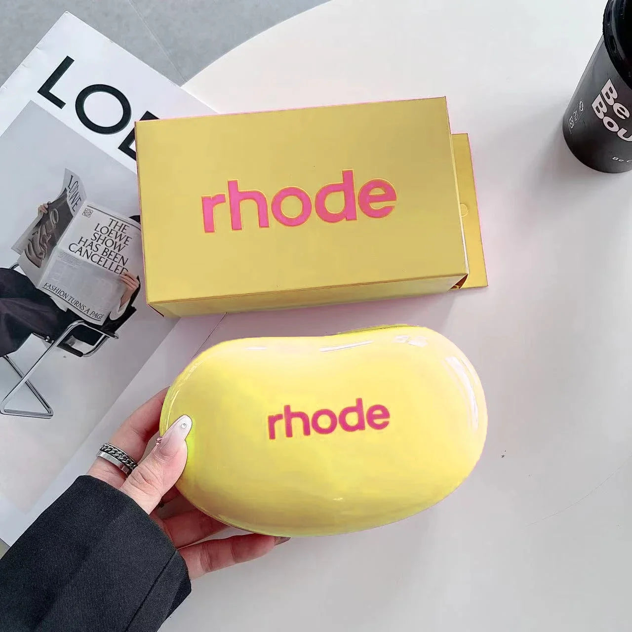 Rhod Lemontini Yellow Makeup Bag for Women Portable Travel Small Cosmetic Bags Zipper Toiletry Bag Pouch Lipsitck Storage Bags