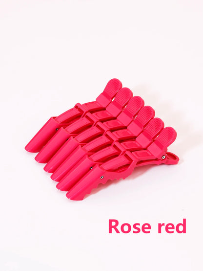 6pcs crocodile hair clip design claw shaped hair clip salon hair clip hair accessories makeup clip Special for real hair wigs