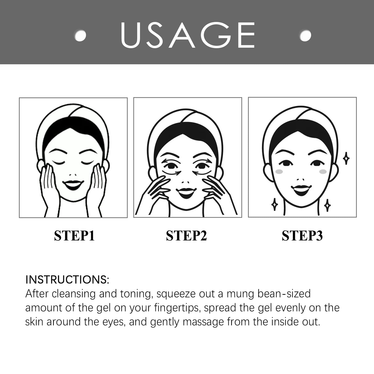 Instant Eye Bag Removal Cream Retinol Anti-Wrinkle Firming Skin Fade Fine Lines Anti Dark Circle Puffiness Brighten Eye Care Gel