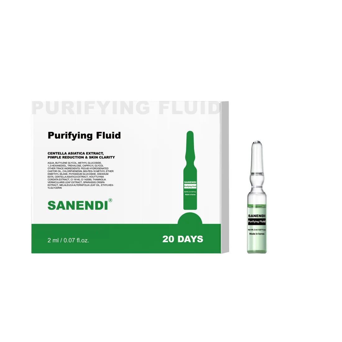 2ml Centella Facial Serum for Dermapen Hyaluronic Acid Acne Solution Ampoule Glutathione Fine Lines Hydrate Fluid 5/20PCS