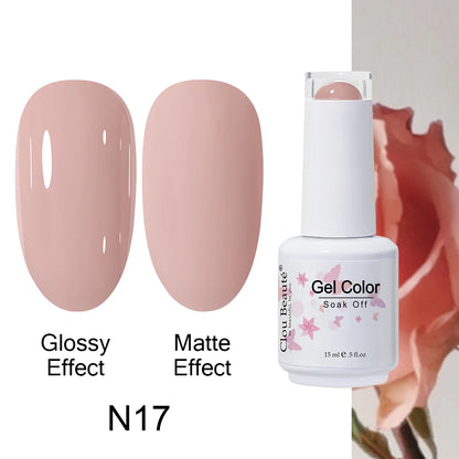 Clou Beaute 15ml Nail Gel Polish Warm Color Dark Red Brown Semi Permanent Nail Art Manicure Soak Off LED UV Varnishes Lacquer