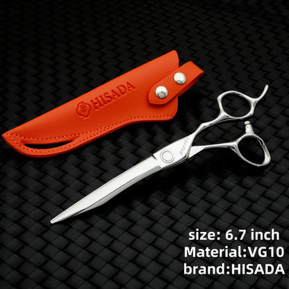 HISADAHairdressing scissors 6.2 6.7 7.0 inch Hair scissors VG10 Steel High-end Barber scissors advanced Hairdressing scissors