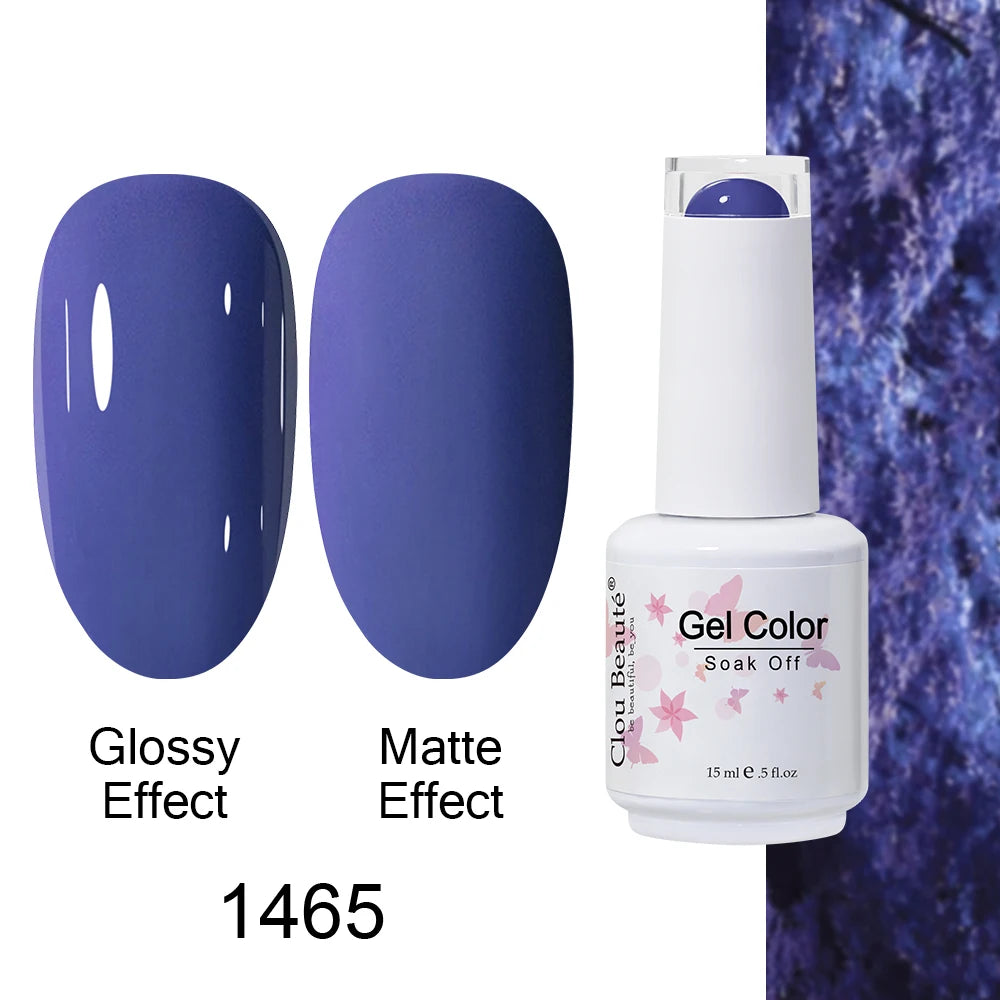 Clou Beaute 15ml Nail Gel Polish Warm Color Dark Red Brown Semi Permanent Nail Art Manicure Soak Off LED UV Varnishes Lacquer