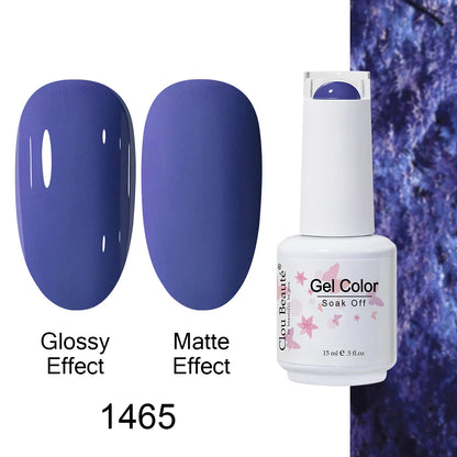 Clou Beaute 15ml Nail Gel Polish Warm Color Dark Red Brown Semi Permanent Nail Art Manicure Soak Off LED UV Varnishes Lacquer