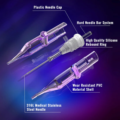 50/20/10PCS Tattoo Cartridge Needles Individual Package Professional Permanent Makeup Sterile Tattoo Needle for Tattoo Machine