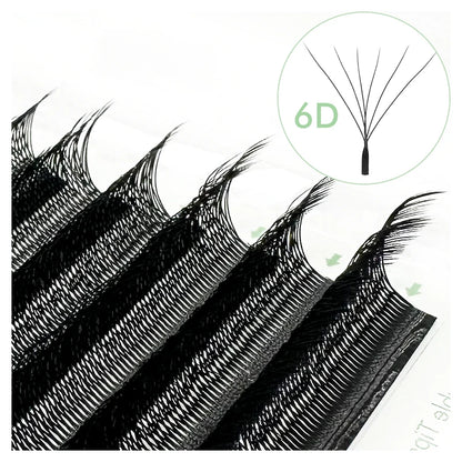 NATUHANA W Shape Eyelashes Extensions 3D 4D 5D 6D W Shaped Brown Black Clover Hand made Premade Volume Fans Lash Extensions