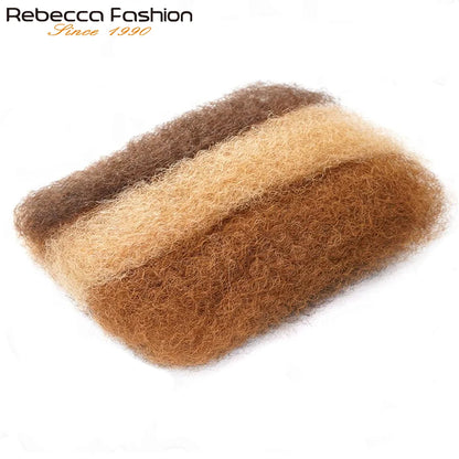 QVR Afro Kinky Bulk Three Colors P4/30/27 Human Hair For Braiding Dreadlock Hair 50g Per Pack Virgin Remy Human Hair Extensions