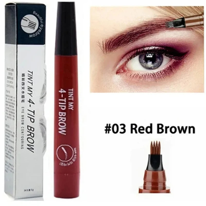 4 Point Eyebrow Pencil Maquillajes Para Mujer Waterproof Liquid Eyebrow Pen Makeup Long Lasting Makeup Microblade Brow Pencil