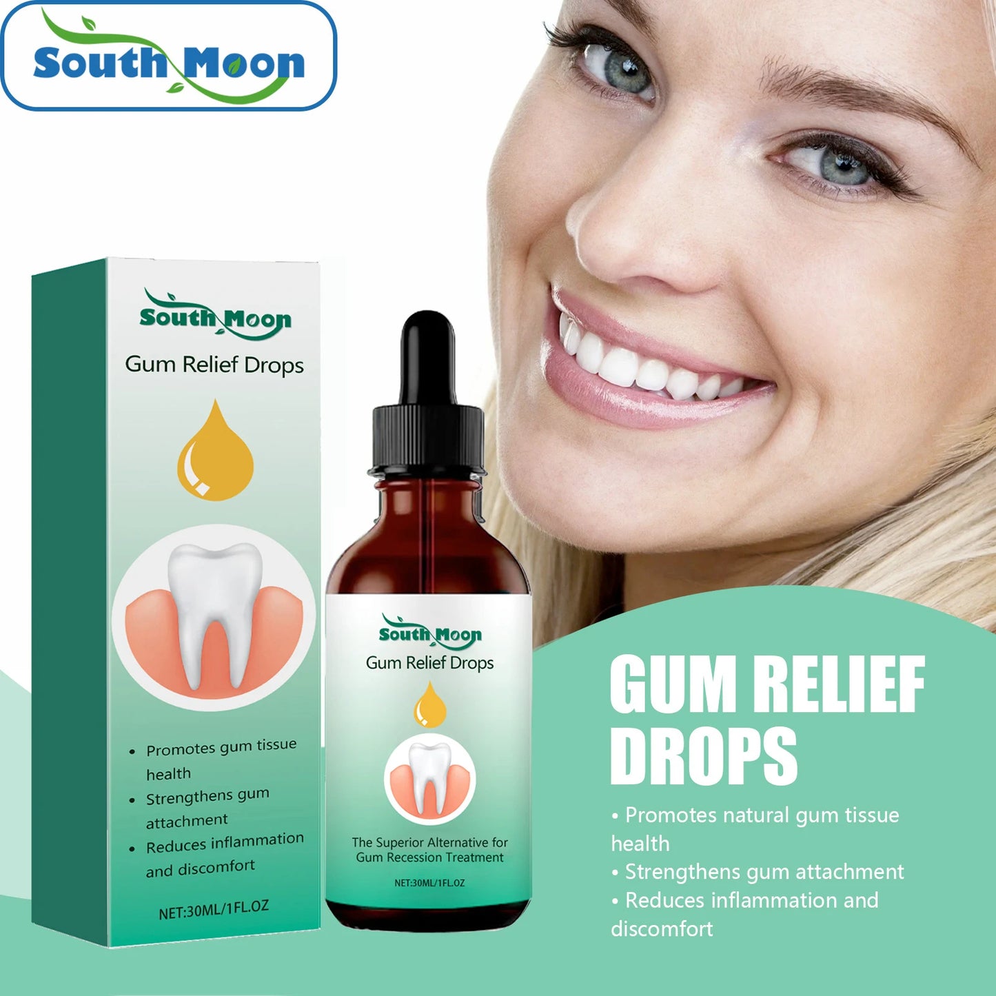 Gingival Repair Drops Quickly Repair of Cavities Caries Teeth Whiten Remove Yellow Plaque Stains Relieve Gums Decay Toothpaste