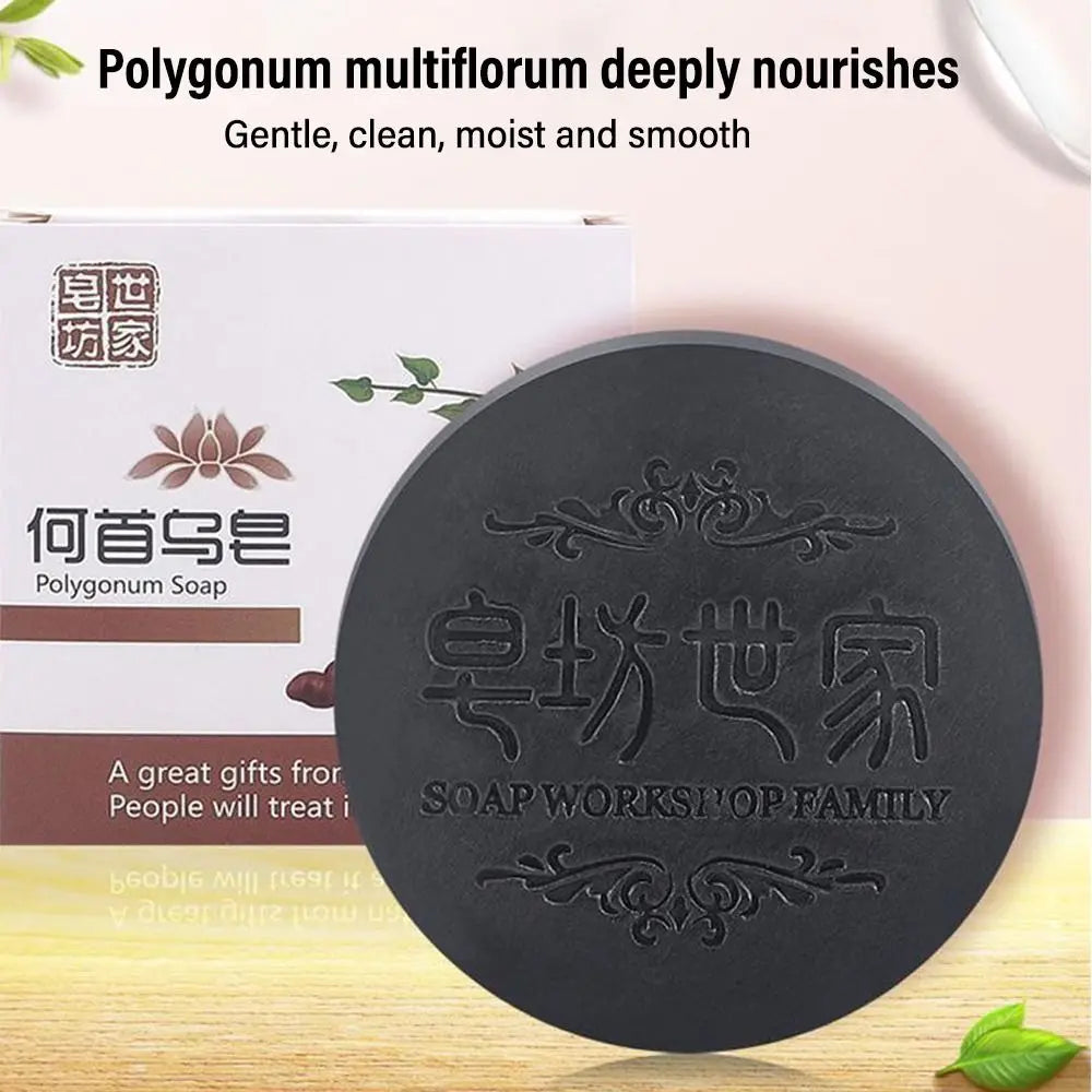 1PC Promotes Hair Growth Prevents Hair Loss He Shou Wu Soap Essential Oil Soaps Multiflora Shampoo Bar Shampoo Soap