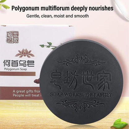 1PC Promotes Hair Growth Prevents Hair Loss He Shou Wu Soap Essential Oil Soaps Multiflora Shampoo Bar Shampoo Soap