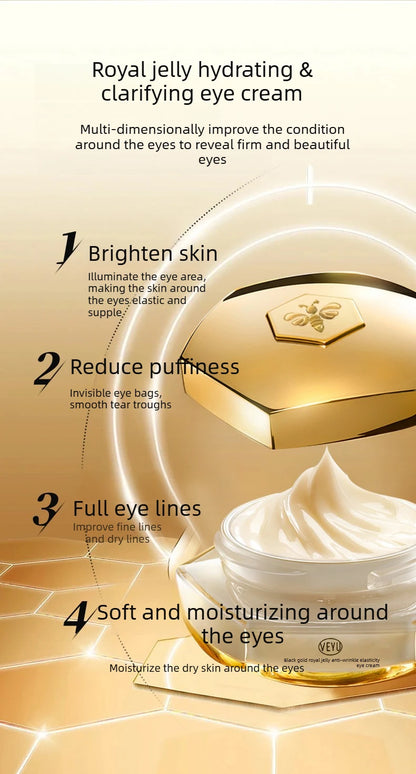 Beauty Salon Line-grade Black Gold Royal Jelly Collagen Light Wrinkle Eye Cream Care Anti Wrinkle Cream Eye Bags Contour Beauty