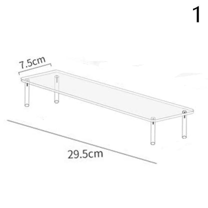 1-4 Tier Acrylic Display Stand Durable Display Rack For Cupcake Perfume Doll Transparent Trapezoidal Blind Box Storage Shelf