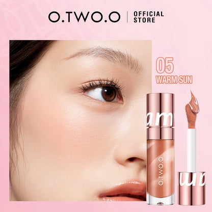 O.TWO.O Watercolor Liquid Blush Moisturizing Long Lasting Natural Silky Non-sticky Matte High Pigment Sexy Red Pink Blush Makeup