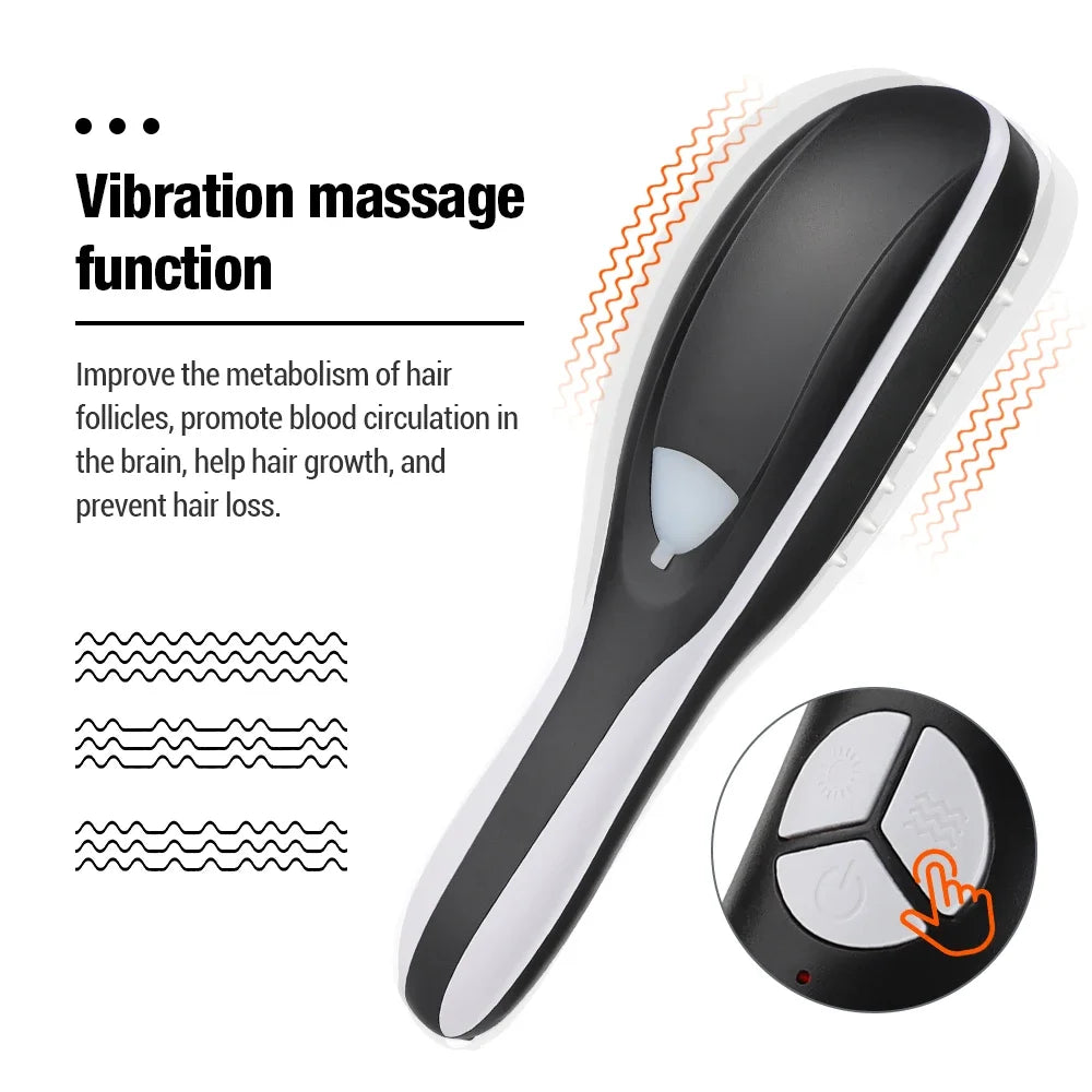 Electric Head Massager Nano Atomization Hair Growth Comb Scalp Relax Massager Red Light Oil Applicator Anti-Hair Loss Hair Care