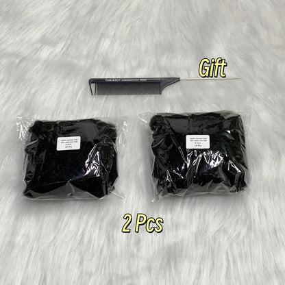 30g/Pc QVR Afro Kinky Bulk Human Hair Extensions Natural Black for Braiding 8" Remy Bulk Hair for Dreadlocs Braids Drop Shipping