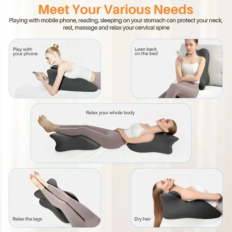New Multi-Positional Wedge Pillow Memory Foam Ergonomic Prone Pillow with Removable Cover Couple Bed Pillow for Body Pain Relief