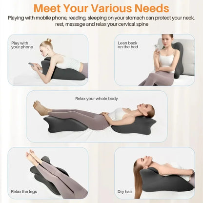 New Multi-Positional Wedge Pillow Memory Foam Ergonomic Prone Pillow with Removable Cover Couple Bed Pillow for Body Pain Relief