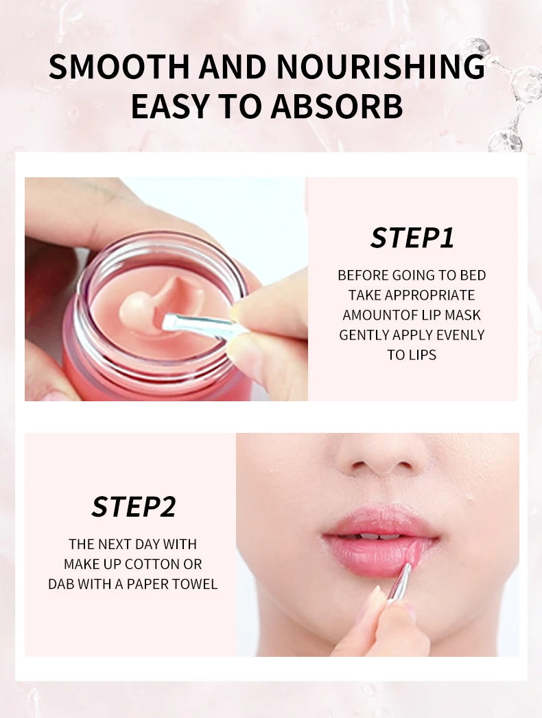 O'CHEAL 1 Pcs Sleeping Mask Maintenance Moisturizing Lip Gloss Mask Cream Plump Lips Serum Care Nourishing Lip Mask Balm