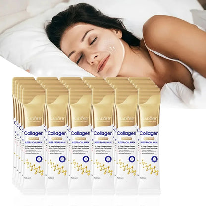 30 Pieces of Sadoer Collagen Sleeping Mask Facial Skin Care Moisturizing Brightening Firming Hydrating Mask Facial Skin Care