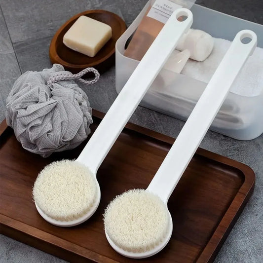 Japanese Bath Brushes Simple Long Handle Soft Hair Rub Back Massage Brush Body Cleaning Brush Bathroom Accessories Home Supplies
