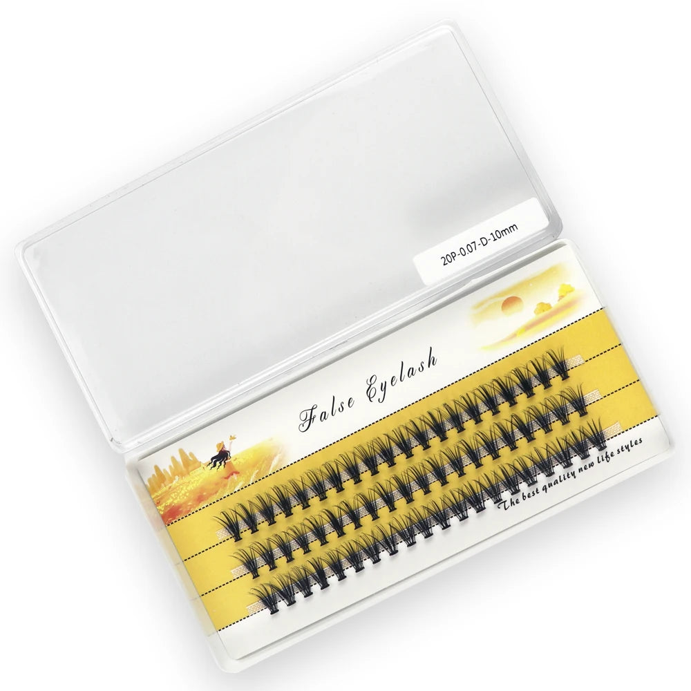 40/30/20D Cluster Mink Eyelashes Natural Eyelash Extension 1 box/60 bunches Indiviual bunches Soft box makeup Lashes wholesale