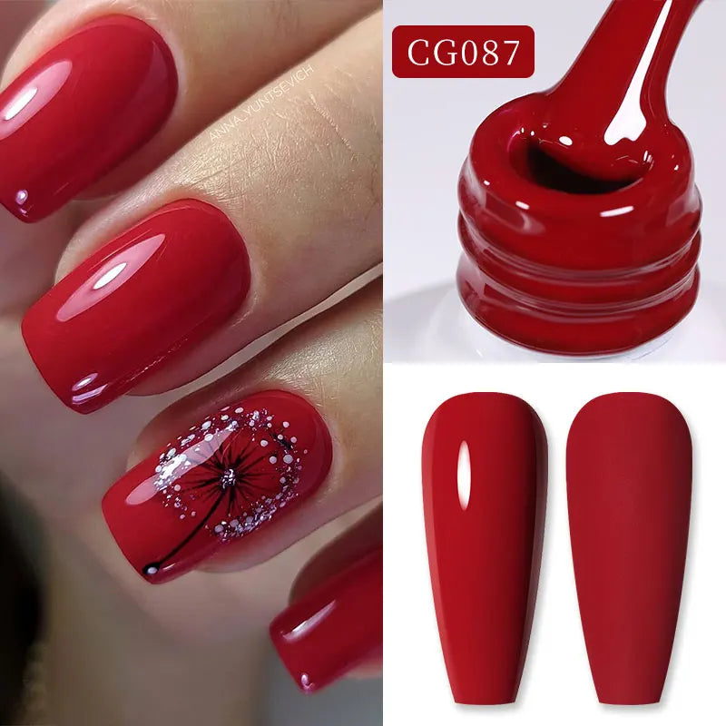 BORN PRETTY 10ml Nude Pink Gel Nail Polish Varnis Semi Permanent Nail Gel Varnish Soak Off UV Gel for Valentine's Day Gift Nails