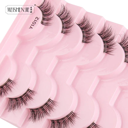 3/10 Pairs Half Lashes Cat Eyelashes Natural Long Handmade 3D Mink Lashes Makeup Tool Reusable Fake Eyelash maquillaje Faux Cils