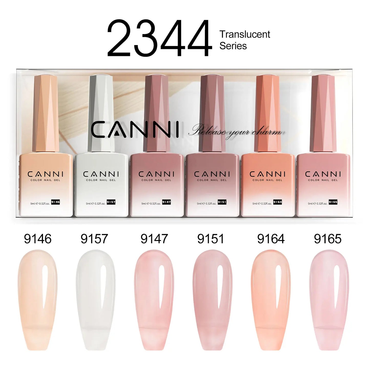 9ml CANNI TPO FREE HEMA FREE Ultra Consistency Nail Gel Polish Set Round Brush Semi Permanent Soak Off UV LED Gel Nail Kit