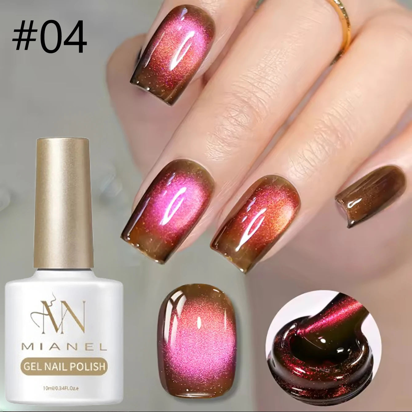 10ML 1-21PCS 2025 Autumn New Emerald Green Magnet Cat's Eye Gel Nail Polish Green Whitening Glass Bead Cat Eye Nail Polish