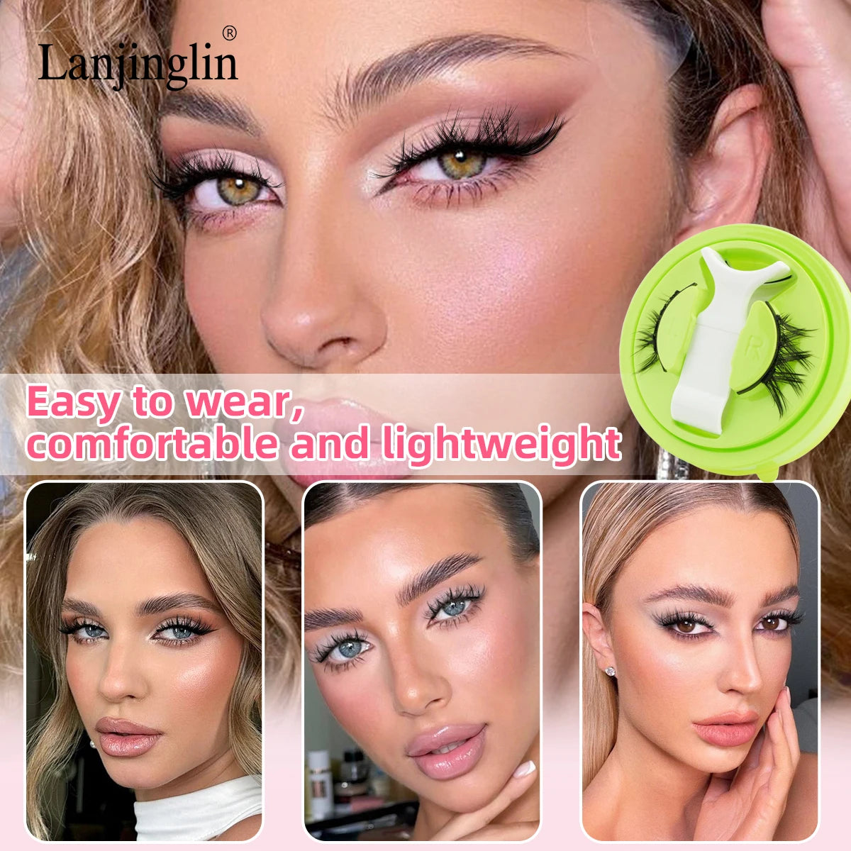 Hot Sale Magnetic Eyelashes 3D Natural False Eyelashes Handmade Faux Mink Lashes No Glue Needed Eyelashes with Magnetic Tweezers