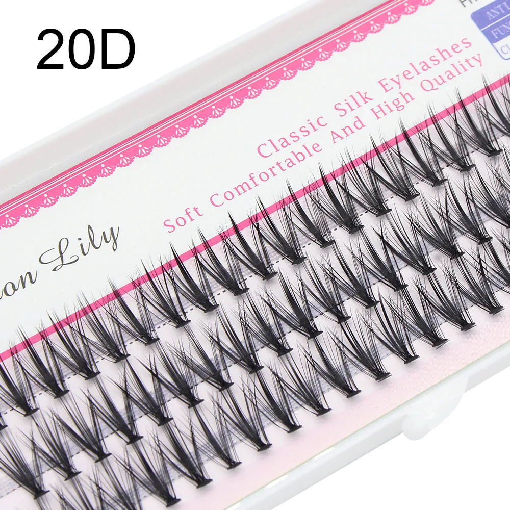Russian Volume False Eyelashes 30D Mink Eyelash Extension Natural C/D/DD Curly Mixed Length Makeup False Eyelashes Cilia