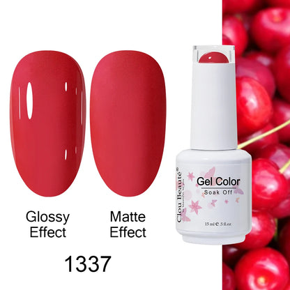 Clou Beaute 15ml Nail Gel Polish Warm Color Dark Red Brown Semi Permanent Nail Art Manicure Soak Off LED UV Varnishes Lacquer