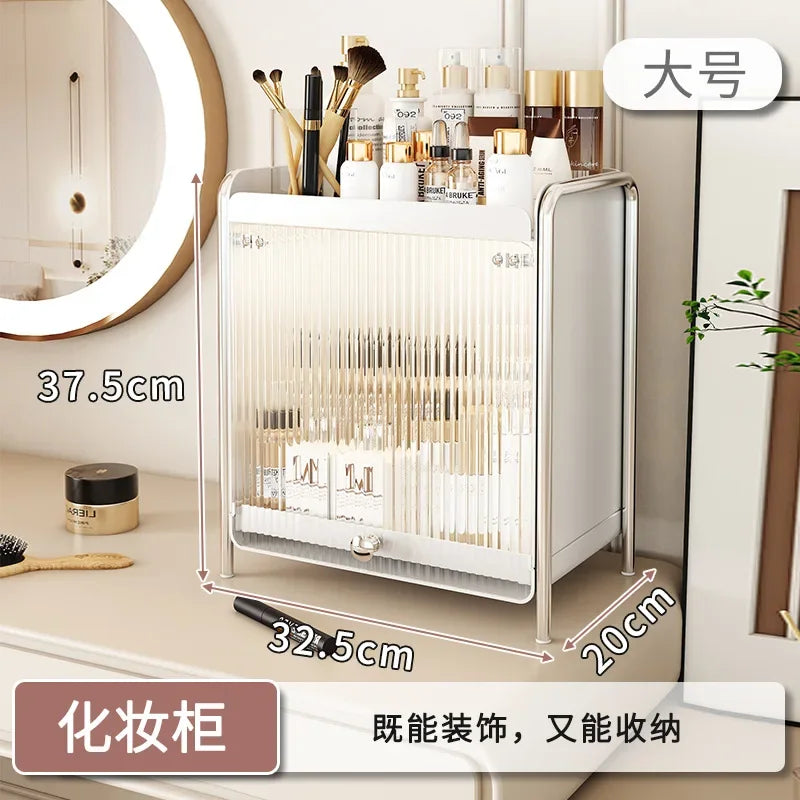 Desktop Organizer Storage Cabinet Cosmetics Storage Box Dustproof Mug Tea Set Coffee Drawer Storage Rack Countertop Organizer