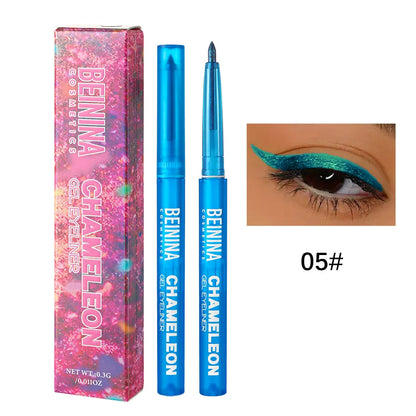 6 Colors Chameleons Eyeliner Pearl Metallic Gloss Shiny Eyeshadow Glitter Liner Multi Chrome Color Aurora Chaning Eye Makeup