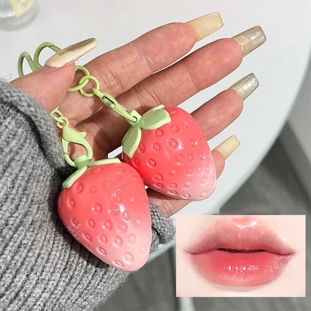 Moisturizing Strawberries Warm Color Changing Lipstick Long Lasting Moisturizing Nourishing Lip Balm Cute Cat Lipgloss Cosmetics
