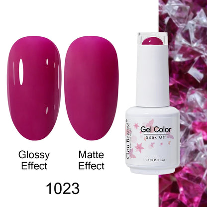 Clou Beaute 15ml Nail Gel Polish Warm Color Dark Red Brown Semi Permanent Nail Art Manicure Soak Off LED UV Varnishes Lacquer