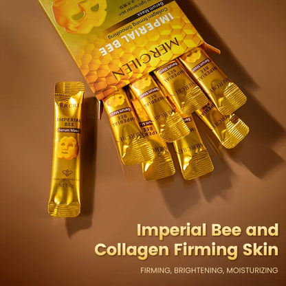 10pcs Mercilen Imperial Bee Peeling Facial Masks Anti Wrinkle Moisturizing Hydrating Anti-Aging Peel-Off Face Mask Tearing Masks