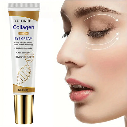 Collagen Eye Cream 20g - Smoothes Wrinkles & Firms, Fast Absorption Non-Greasy, with Niacinamide & Hyaluronic Acid