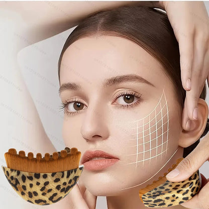 Lymphatic Contour Face Brush Soft Exfoliation Brush Reduce Puffiness Relief Fatigue Massager Skin Sculpting Tool Dry Brushing