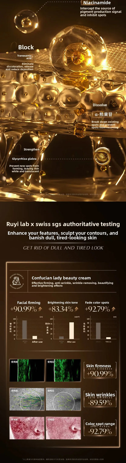 RUYI Noble Lady Cream Nude Makeup Firming Brightening Moisturizing Anti-wrinkle Concealing Natural Face Cream Beauty Skin Care
