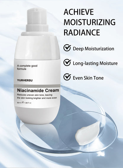 Niacinamide face cream, minimizes pores, moisturizes, suitable for oily skin, effectively hydrates.